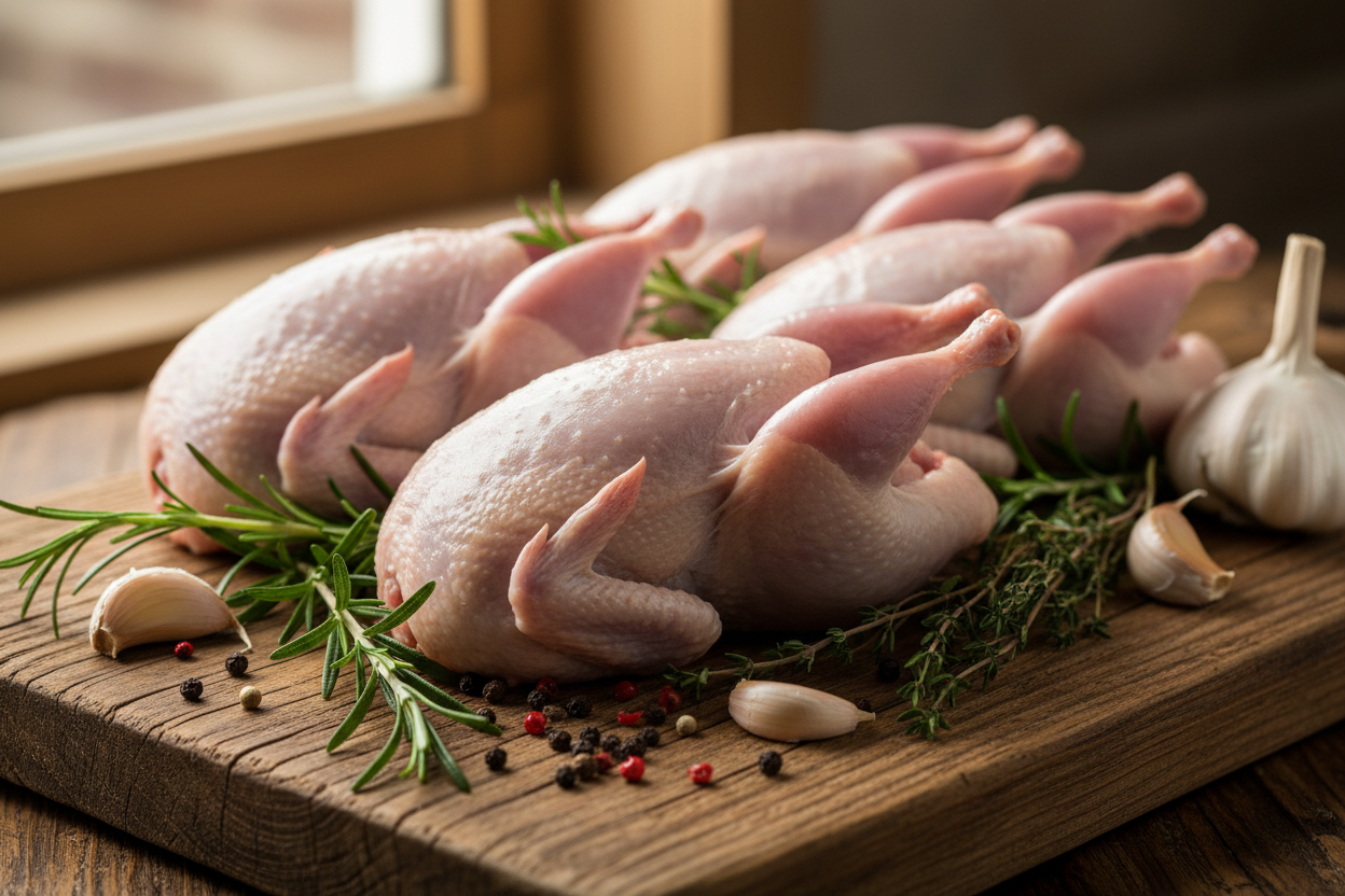 Fresh Coturnix Quail Meat